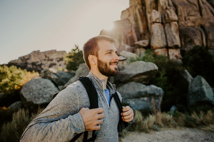 man doing adventure therapy in Colorado